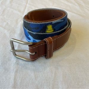 PETER MILLAR Needlepoint Golf Leather Atlantic City Country Club Belt Size 38⛳️